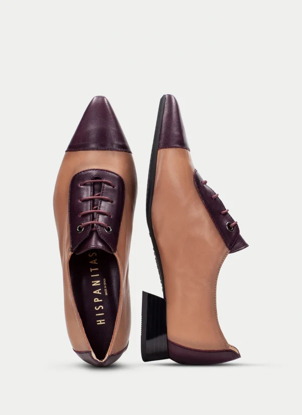 HISPANITAS Sapatos rasos dali vino-almond
