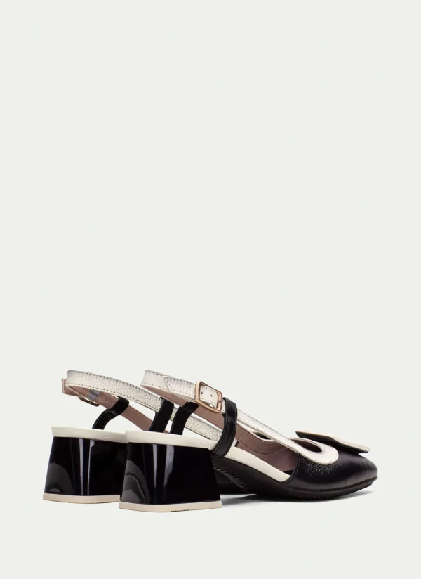 HISPANITAS Slingback malta preto-creme
