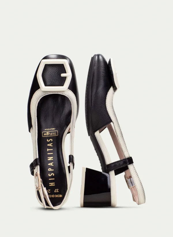 HISPANITAS Slingback malta preto-creme
