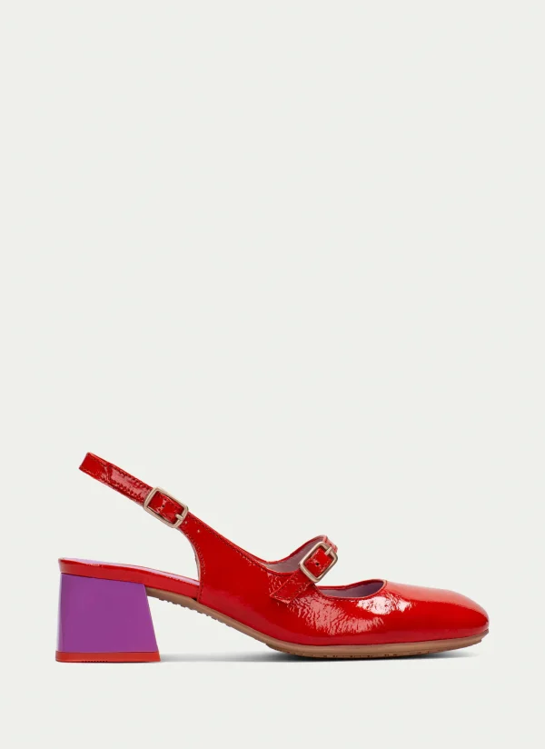 HISPANITAS Slingback malta vermelho