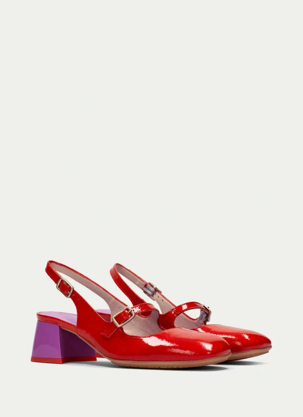 HISPANITAS Slingback malta vermelho