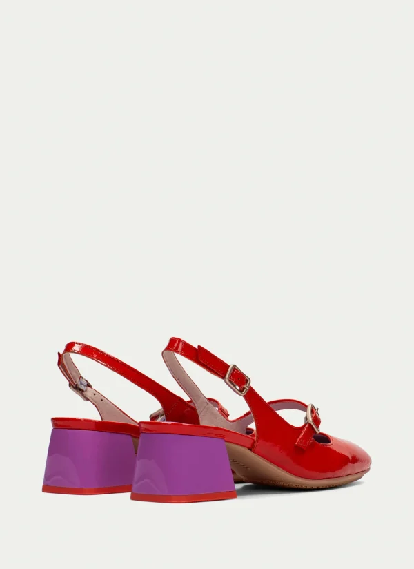 HISPANITAS Slingback malta vermelho