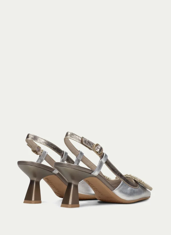 HISPANITAS Slingback nova prata-ouro