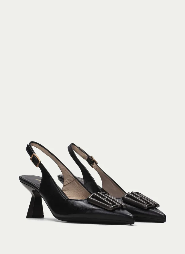 HISPANITAS Slingback nova preto