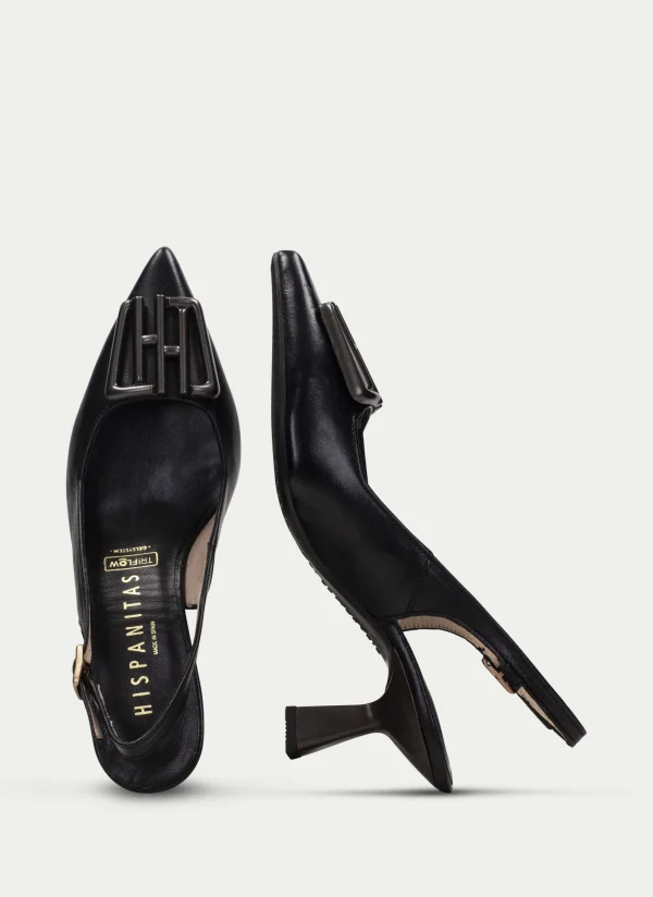 HISPANITAS Slingback nova preto