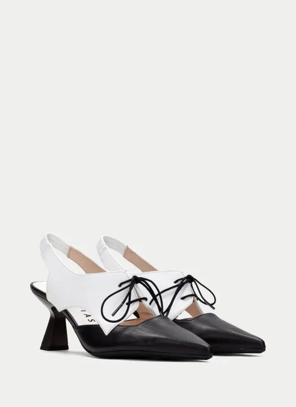 HISPANITAS Slingback nova preto-branco