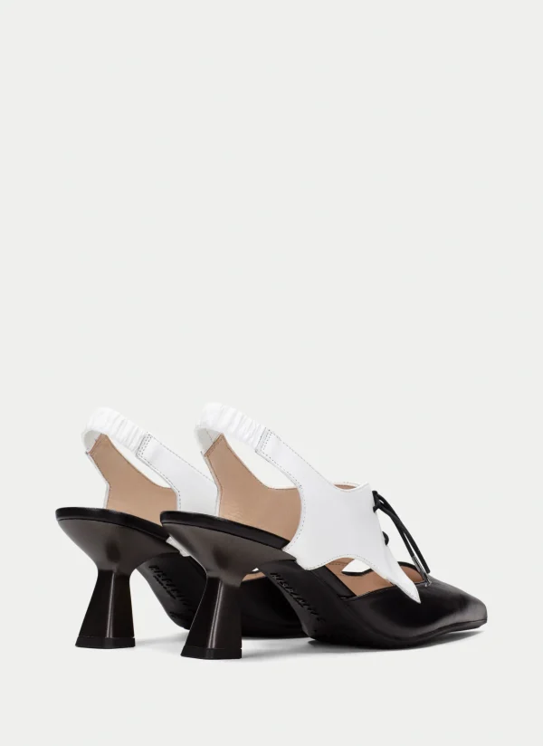 HISPANITAS Slingback nova preto-branco