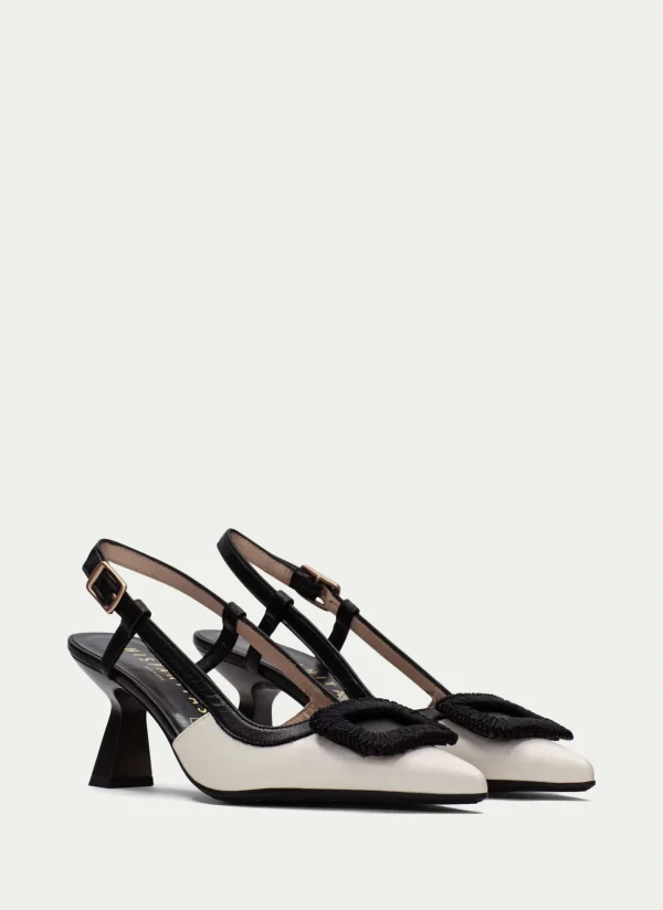 HISPANITAS Slingback nova preto-creme