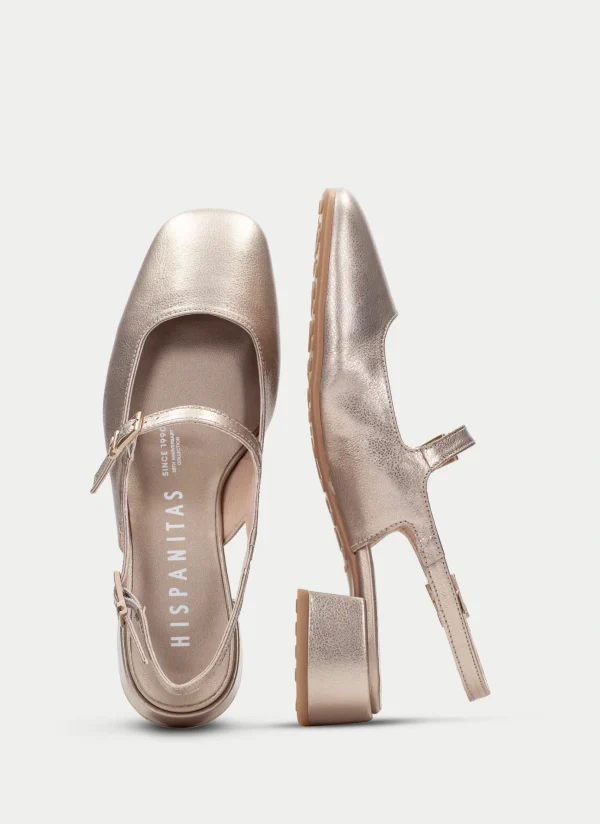 HISPANITAS Slingback oporto champagne
