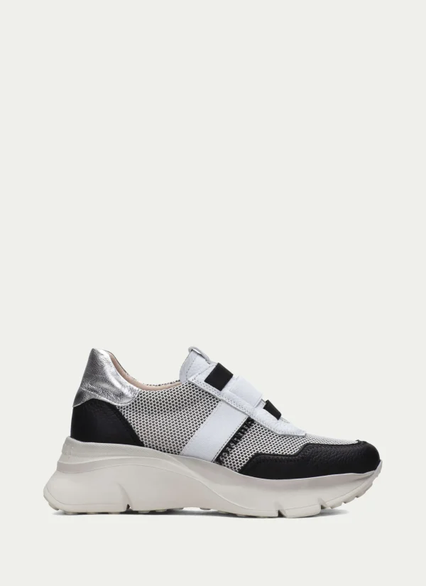 HISPANITAS Sneakers hawai branco-preto-prata