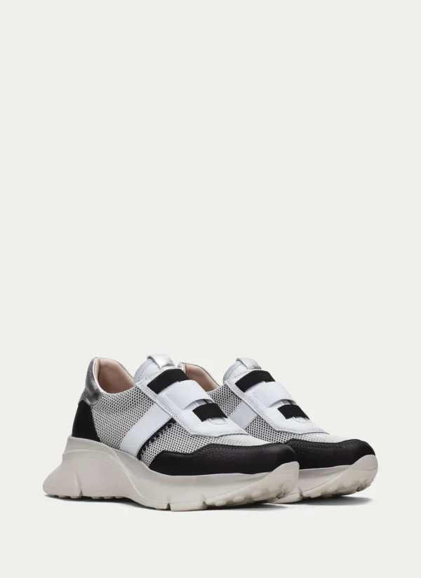 HISPANITAS Sneakers hawai branco-preto-prata