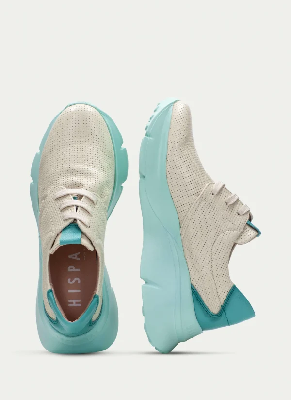 HISPANITAS Sneakers hawai creme-aquamarine
