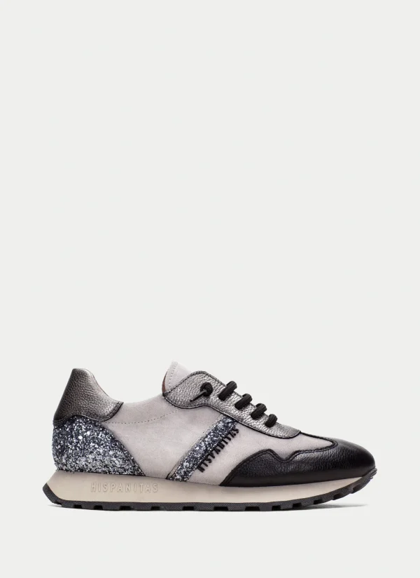 HISPANITAS Sneakers loira preto-cinzento-glitter