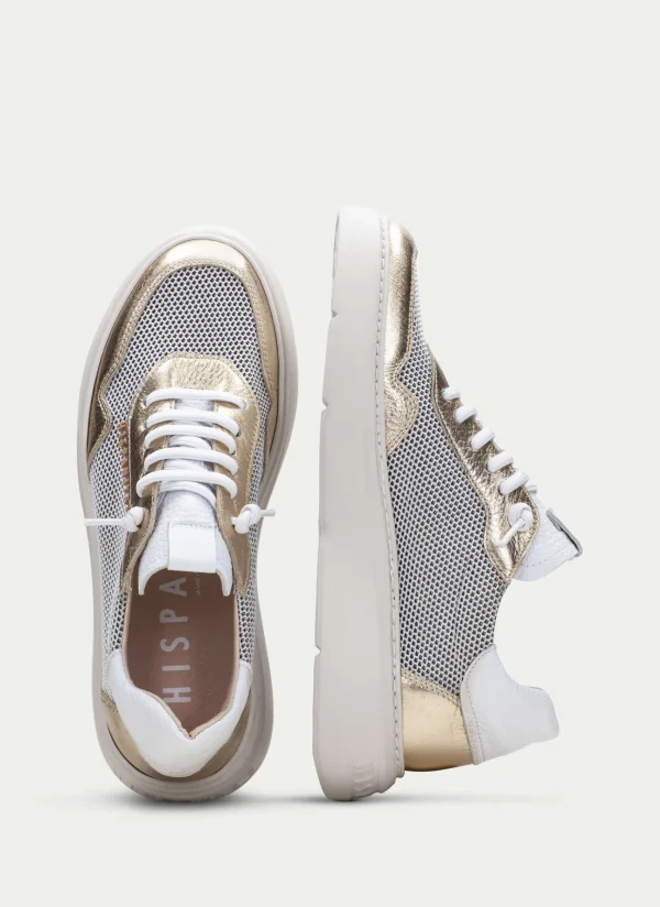 HISPANITAS Sneakers oceania branco-ouro