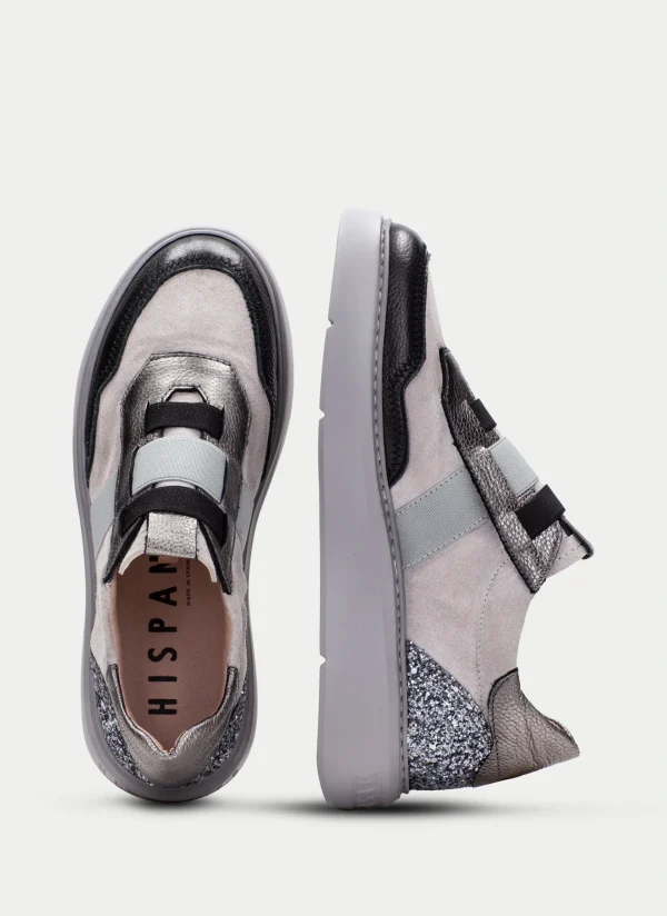 HISPANITAS Sneakers oceania preto-cinzento-glitter