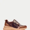 HISPANITAS Sneakers polinesia cuero-marron-taupe