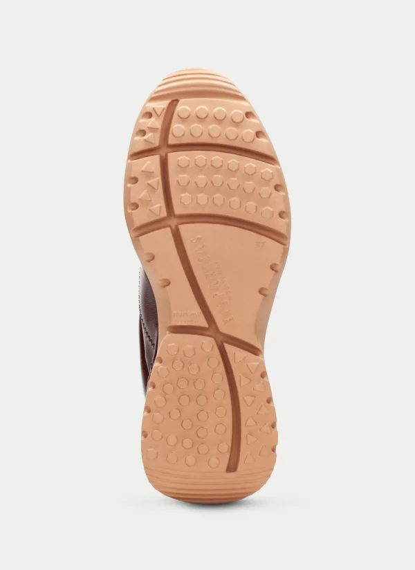 HISPANITAS Sneakers polinesia cuero-marron-taupe