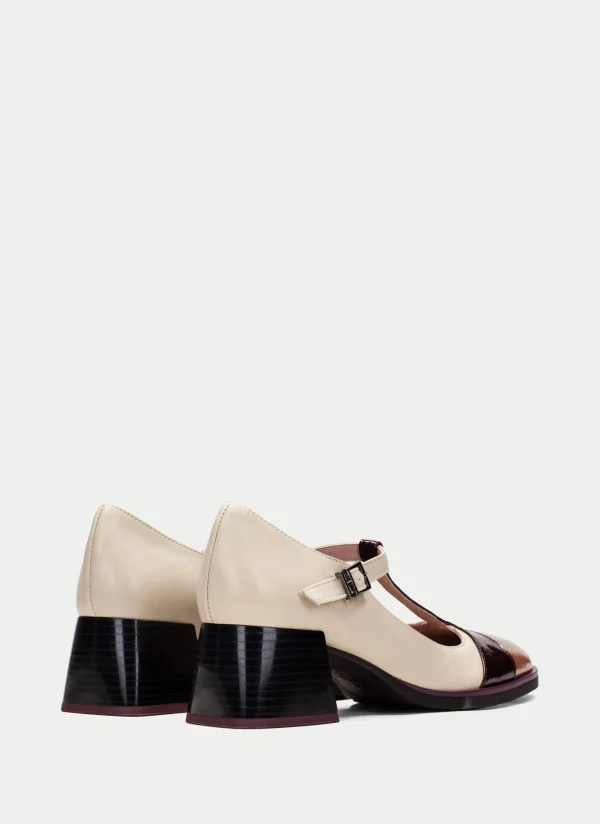 HISPANITAS T Strap milan vinho-milk-almond