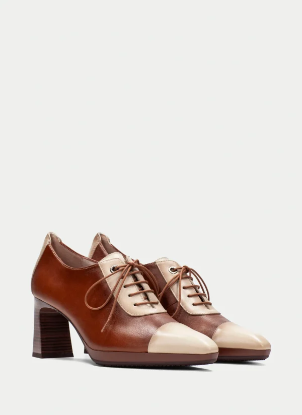 HISPANITAS Zapatos Tacon ankara couro-milk