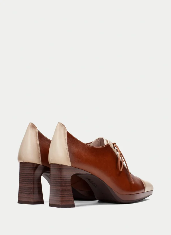 HISPANITAS Zapatos Tacon ankara couro-milk
