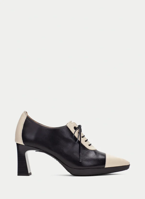 HISPANITAS Zapatos Tacon ankara preto-milk
