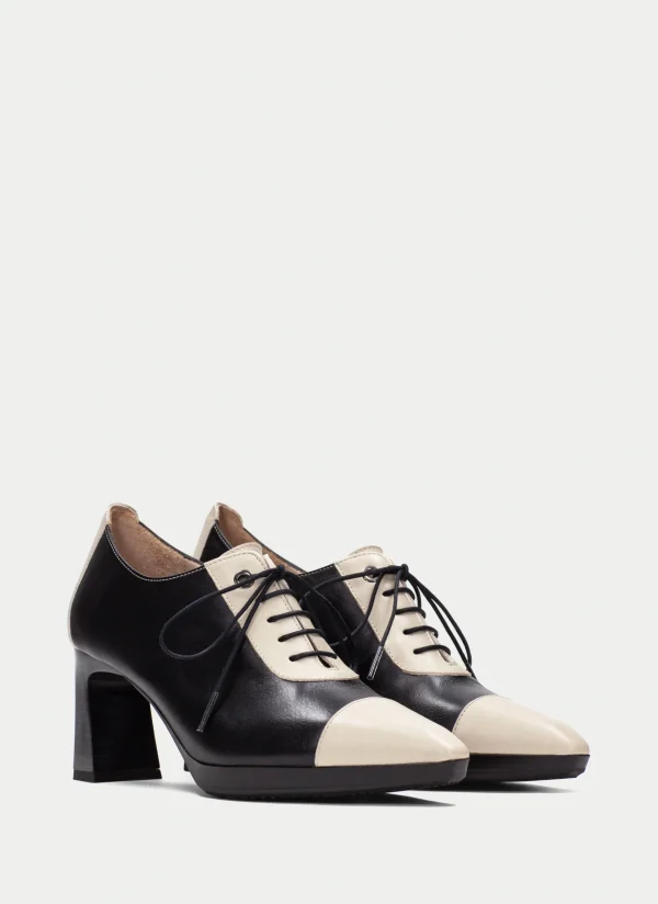 HISPANITAS Zapatos Tacon ankara preto-milk