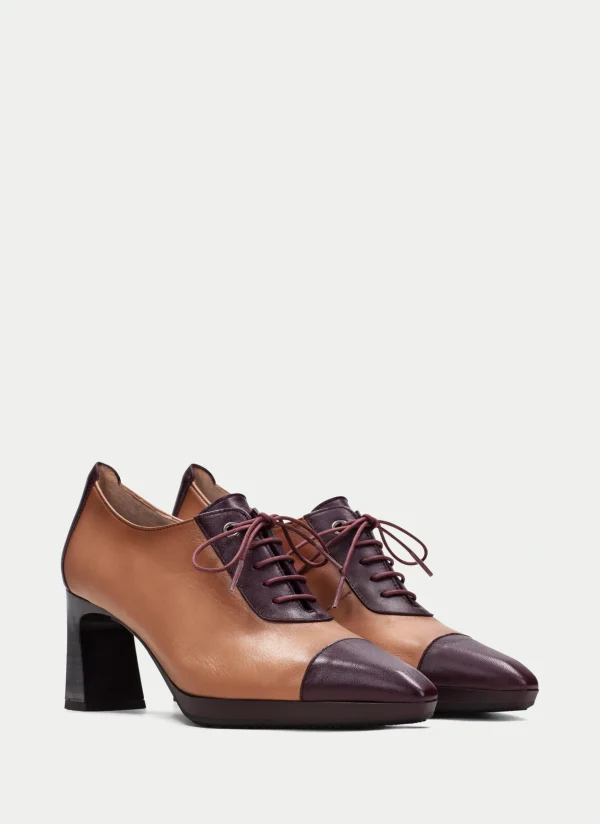 HISPANITAS Zapatos Tacon ankara vino-almond